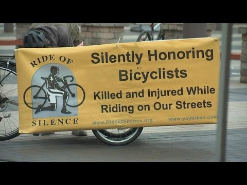 'Ride For Silence' event held in Columbus to honor bicyclists hit, killed on public roads
