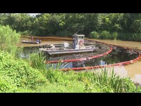 Large oil spill in Lafourche being battled