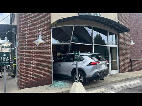 1 person injured after car crashes into Lebanon Starbucks
