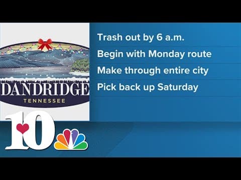 Dandridge trash pick up resumes Friday, Dec. 29