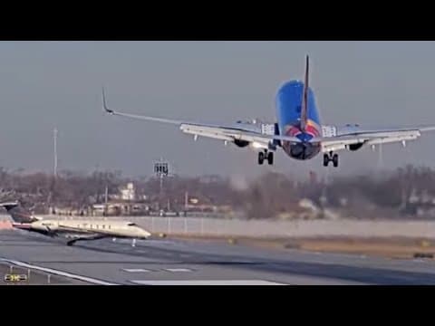 Southwest plane avoids near miss with private plane