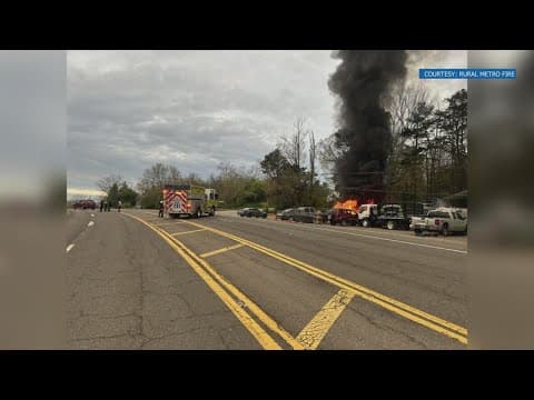 Rural Metro crews on scene of fire at garage on Clinton Highway