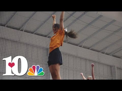 UT cheerleading team competing at college nationals