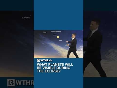 Several planets may be visible during total solar eclipse