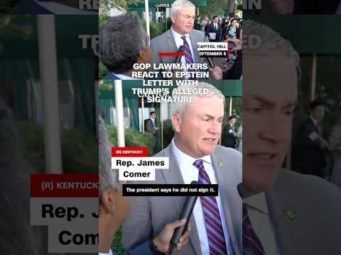 Republican lawmakers react to President Donald Trump's apparent birthday letter to Jeffrey Epstein