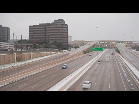 Slick spots remain on North Texas highways as snow moves out of North Texas: latest updates