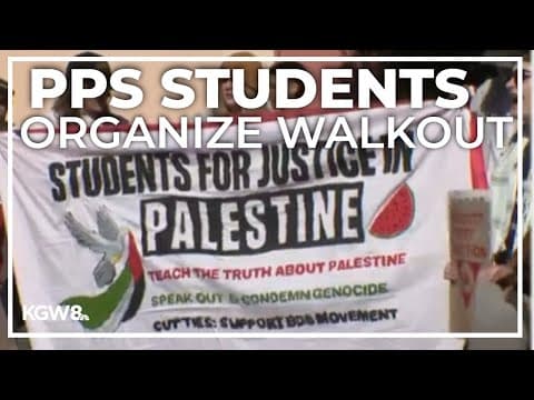Portland Public Schools students lead walkout, calling for Gaza ceasefire, 'Free Palestine'