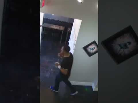 Camera catches thief stealing Nike Air Jordans from art gallery in Escondido #jordans #nike