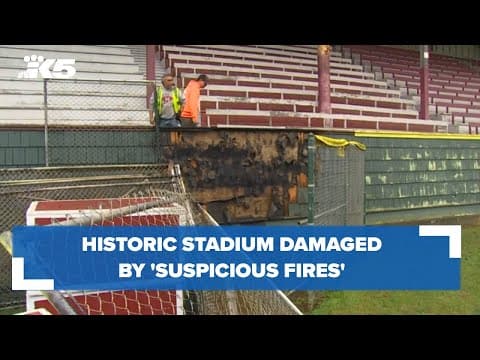 Historic stadium damaged by ‘suspicious’ fires