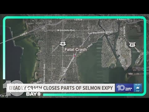FHP: Deadly crash leads to closure of all westbound SR-618 lanes in Tampa