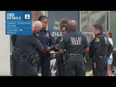 Dallas sets a goal to increase the number of officers it recruits