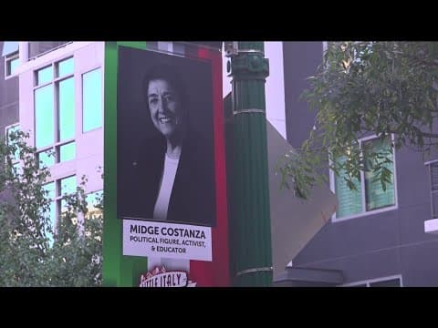 New Little Italy landmark honors Margaret 'Midge' Costanza
