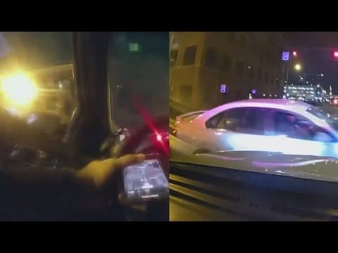 Video shows police cruiser hit car while driving through red light in downtown Columbus