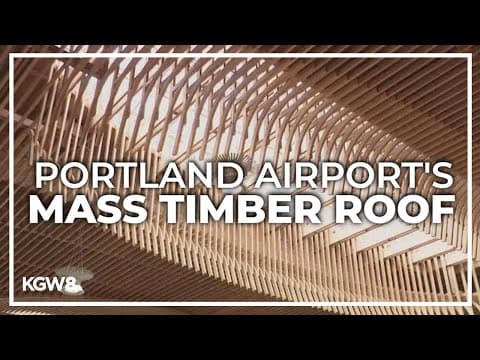 New roof at Portland airport made from local timber
