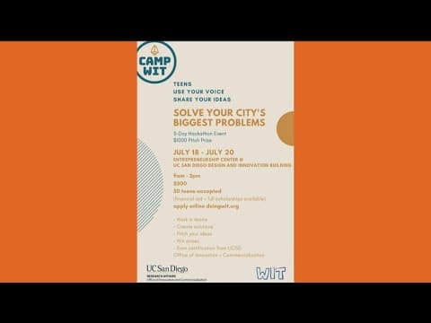 Camp WIT hosting three day teen only hackathon