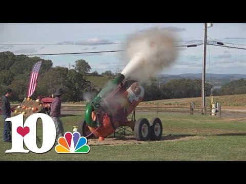 Echo Valley Corn Maze celebrates fall by launching pumpkins