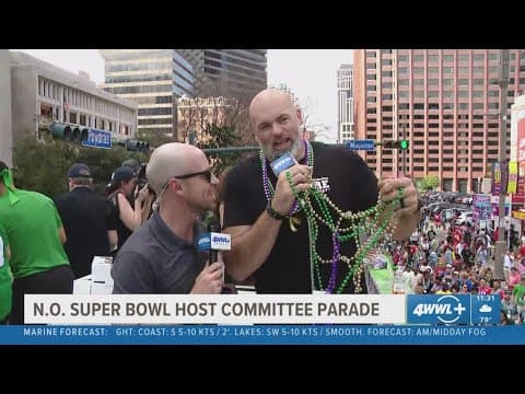 Super Bowl LIX Parade: LA Rams Andrew Whitworth gives game insight aboard SB LIX float