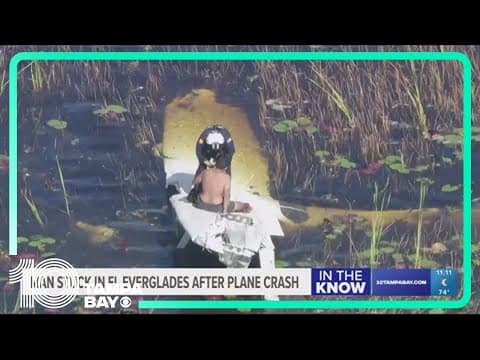 Pilot stranded for hours overnight after plane crashes in the Florida Everglades