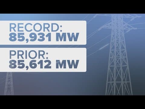Texas grid operator hits all-time power demand record amid summer heat