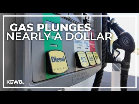Gas prices in Oregon have dropped by almost a dollar since last Labor Day
