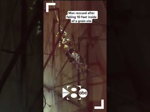A man fell ten feet inside of an abandoned grain silo in Fort Worth, Texas.