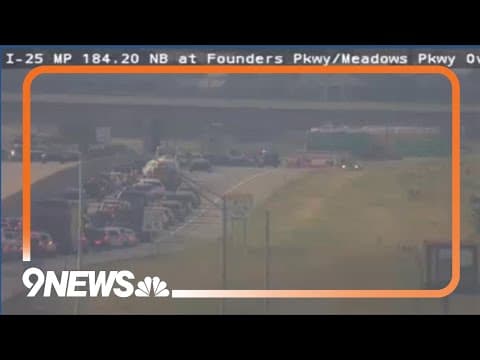 WATCH LIVE: Crash closes southbound I-25 closed in Castle Rock
