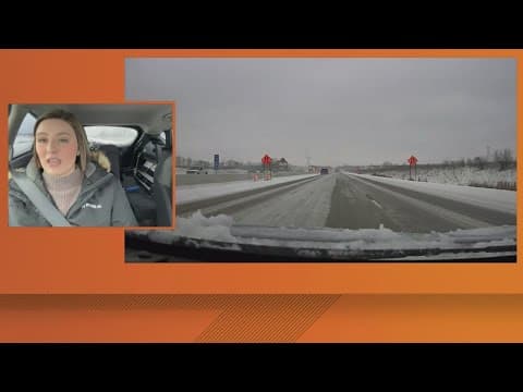 Road slick across central Indiana as snow blankets area