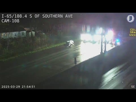 Stolen skid steer leads police on low-speed chase along I-465 and I-65 on Indy's south side