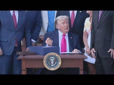 President Trump signs 'big beautiful bill' at 4th of July celebration