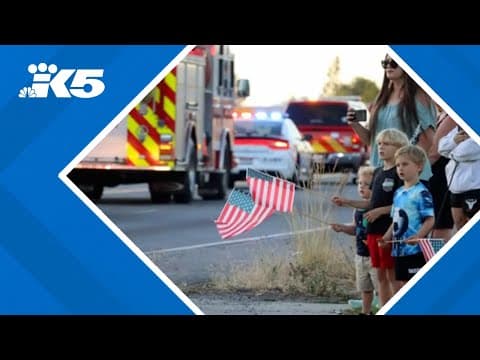 Community shows up to honor ambushed firefighters