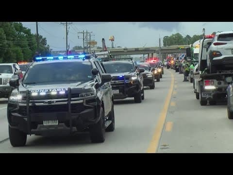 Conroe flood victim Reese Manchaca honored with police escort from Kerrville