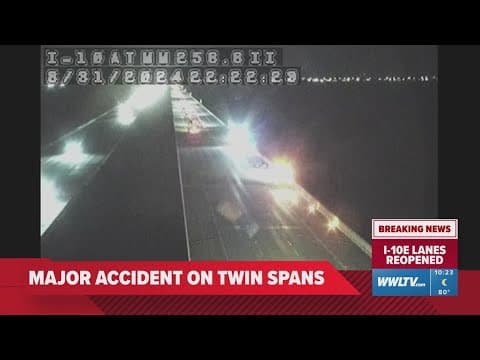 Major accident on Twin Spans in New Orleans