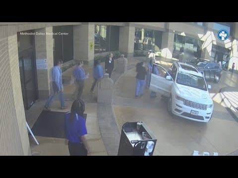 Surveillance video captures baby delivery in a North Texas hospital parking lot