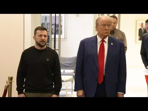 Donald Trump and Volodymyr Zelenskyy meet with media at Trump Tower in New York
