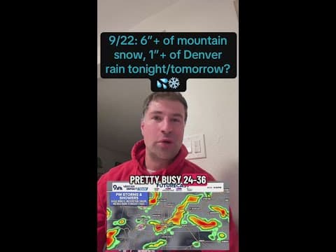 6”+ of mountain snow, 1”+ of Denver rain tonight/tomorrow? 💦❄️