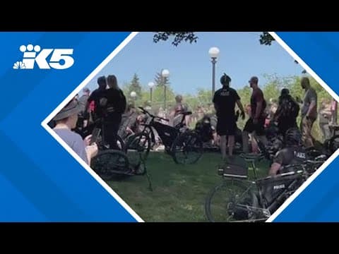 8 arrested during rally, counterprotest at Cal Anderson Park appear in King County court
