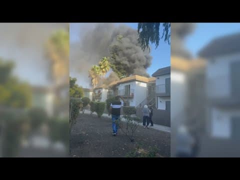 Escondido apartment complex fire displaces several families, pets
