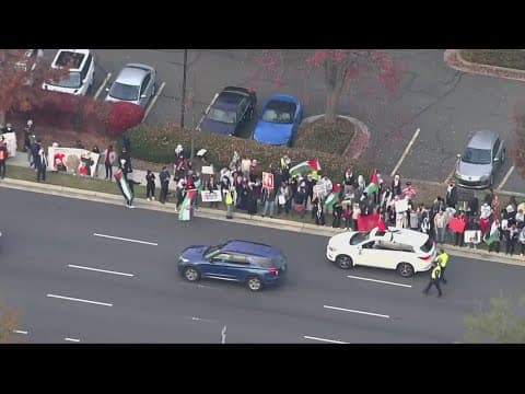 Pro-Palestinian protests held outside stores in DC and Maryland on Black Friday