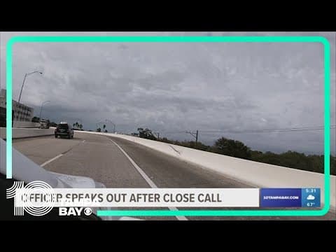 St. Pete police officer speaks out after close call with driver who didn't move over