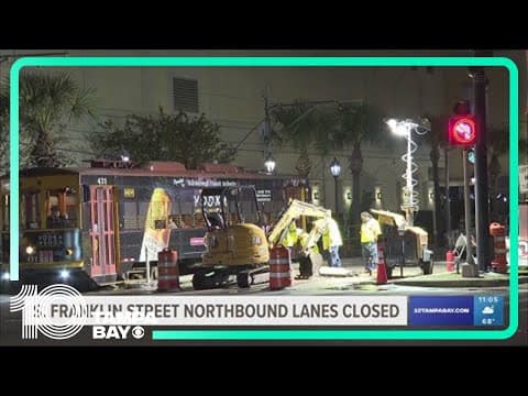 South Franklin Street in Tampa to close this weekend as crews work to repair water main break