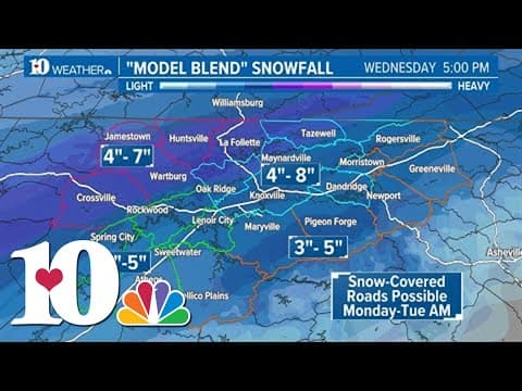 Light snow is beginning to fall in parts of Knoxville. Here's what to expect tomorrow