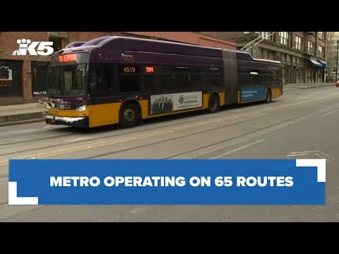 King County Metro will operate on 65 bus routes Friday due to icy roads