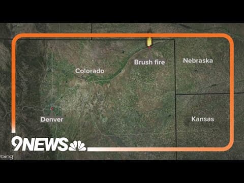 Brush fire burning in northeast Colorado