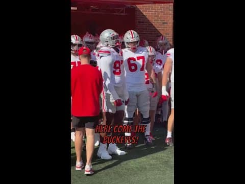 Ohio State runs on to the field