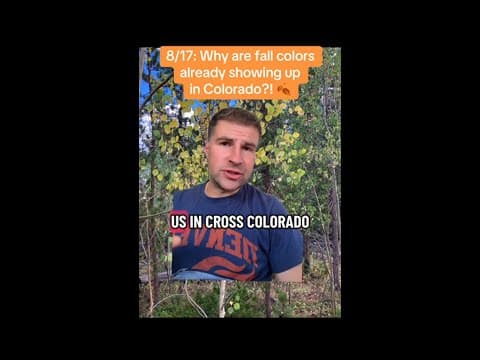 8/17: Why are fall colors already showing up in Colorado?! 🍂