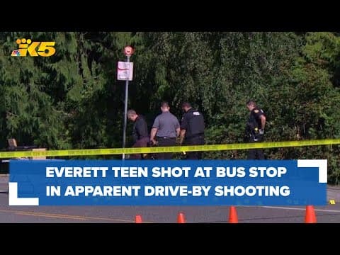 Everett teen shot at bus stop in apparent drive-by shooting