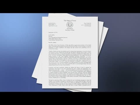 Texas asks the federal government to help determine if non-citizens were voting