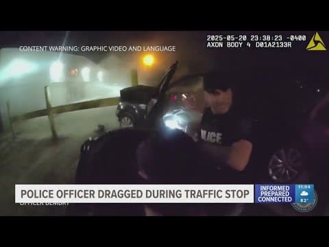 Bradenton police officer pinned against dashboard as driver speeds off during traffic stop