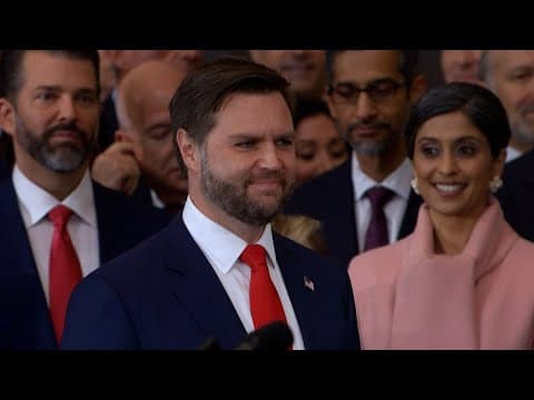 Vice President-elect J.D. Vance arrives at Trump inauguration