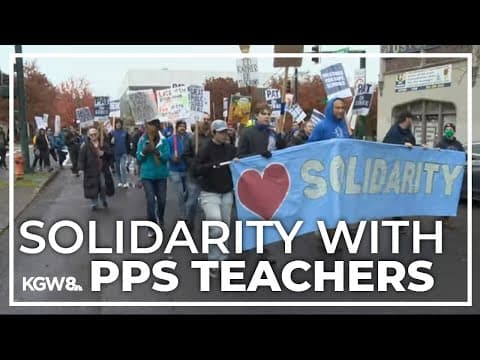 Benson High construction workers walk off job in solidarity of Portland teachers strike